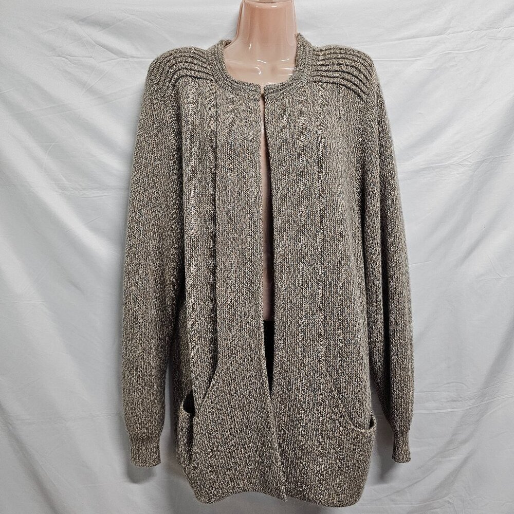 Simply Natural Women's Alpaca Linda Ebel Cape Size XL Melange Tan - Picture 3 of 16